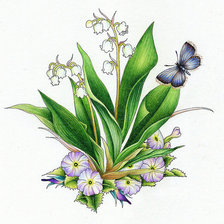 Схема вышивки «цветы»