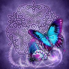 Схема вышивки «бабочки»