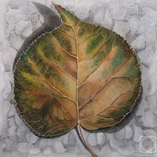 Схема вышивки «листик»