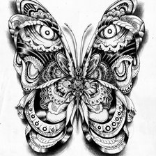 Схема вышивки «бабочка»