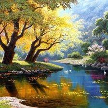 Схема вышивки «Пейзаж»