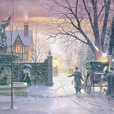 Схема вышивки «зимний вечер»