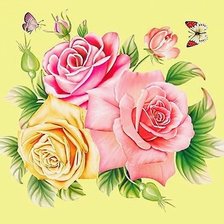 Схема вышивки «цветы»