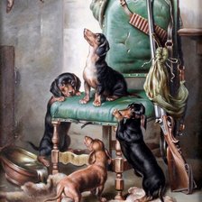 Схема вышивки «polovníci»