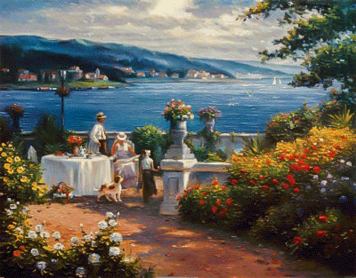 Table for Tea. - ghambaro paintings. seascapes.people.flowers and gardens. - предпросмотр