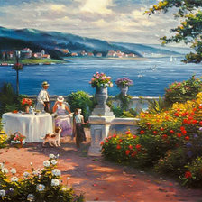 Схема вышивки «Table for Tea.»