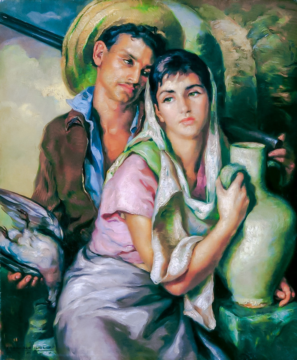 The Couple. - francisco ribera gómez painter.people. - оригинал