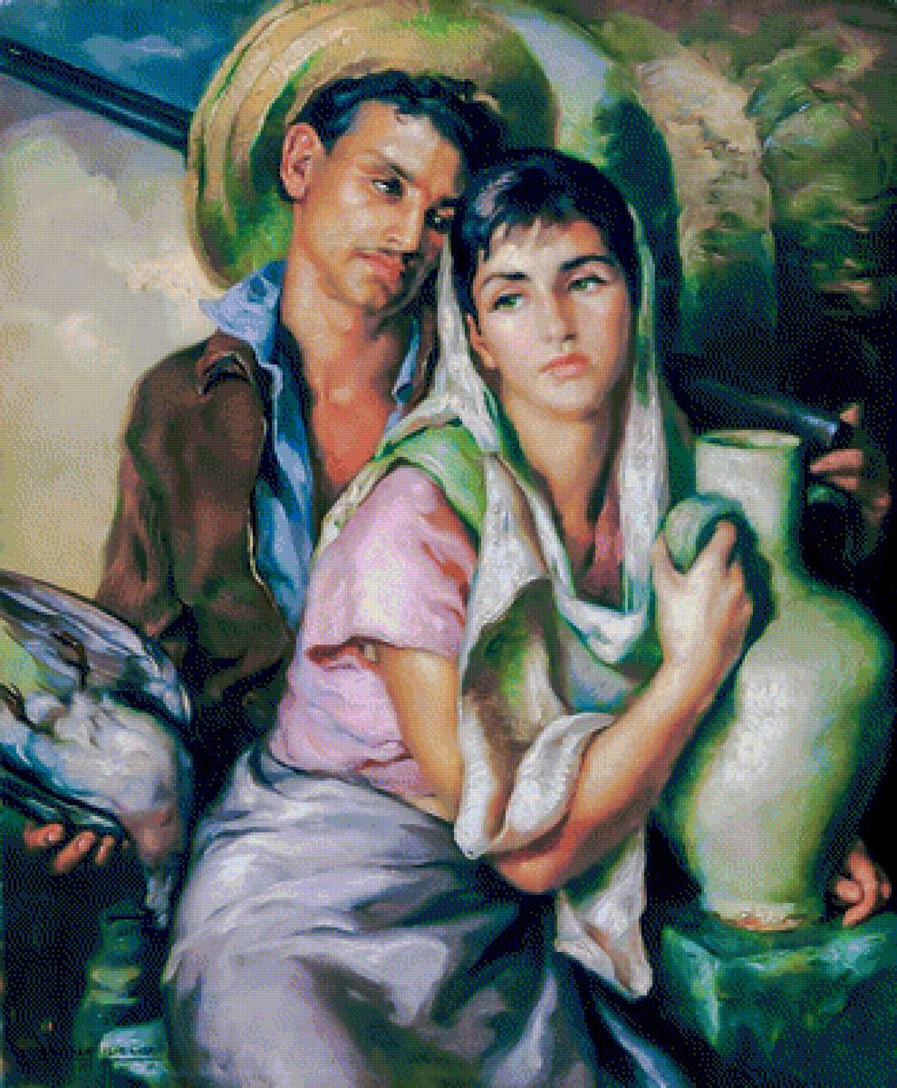 The Couple. - francisco ribera gómez painter.people. - предпросмотр