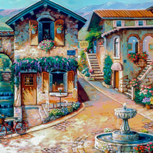 Схема вышивки «The Fountain on the Square.»