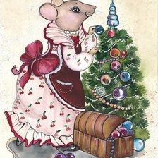 Схема вышивки «Символ года 2020»