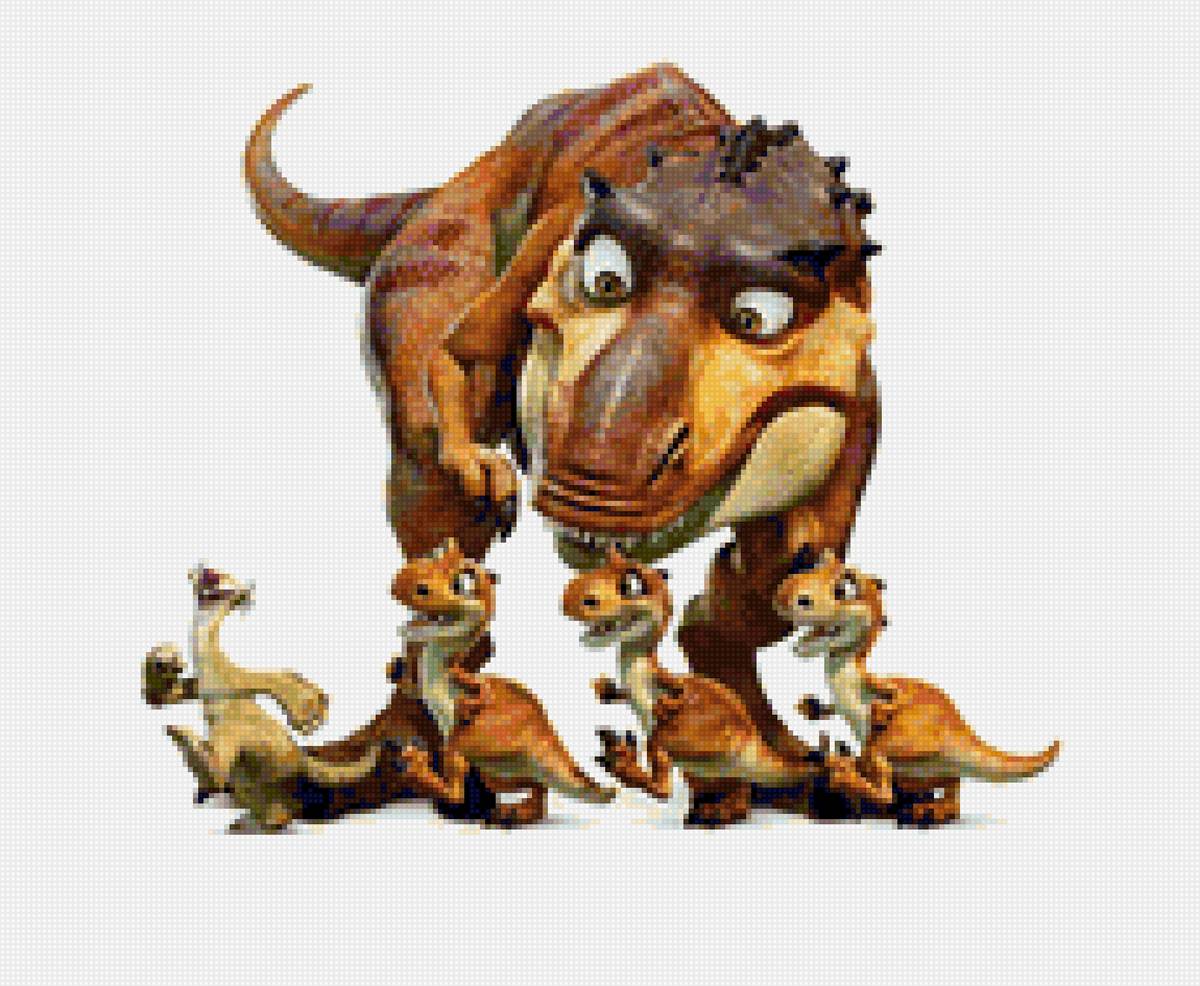 динозавр - динозавр, ленивец - предпросмотр