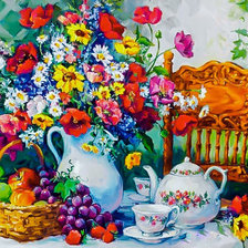 Схема вышивки «Time for Tea.»