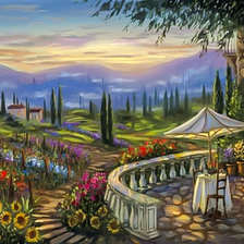 Схема вышивки «Tuscan Flowers.»