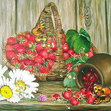 Схема вышивки «Серия "Деревенский натюрморт"»