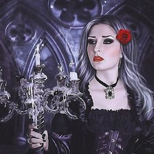 Схема вышивки «Девушка»