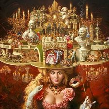 Схема вышивки «Величественные дамы Олега Туркина.»