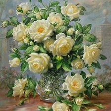 Схема вышивки «STILL LIFE WITH ROSES»