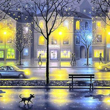 Схема вышивки «Вечерний город»