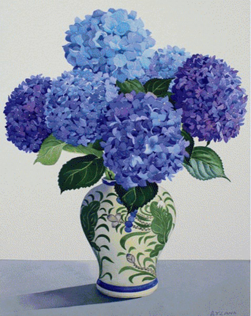 BLUE HYDRANGEAS - by christopher ryland - предпросмотр