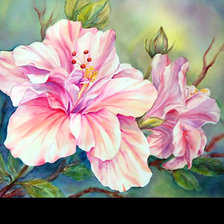 Схема вышивки «Цветы. Акварель.»