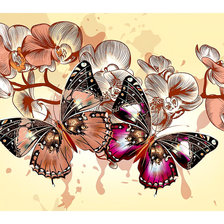 Схема вышивки «Серия "Бабочки".»