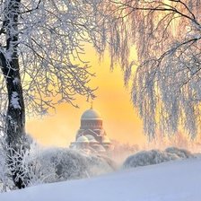 Схема вышивки «зимнее утро»