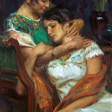 Схема вышивки «Мать и дочь»