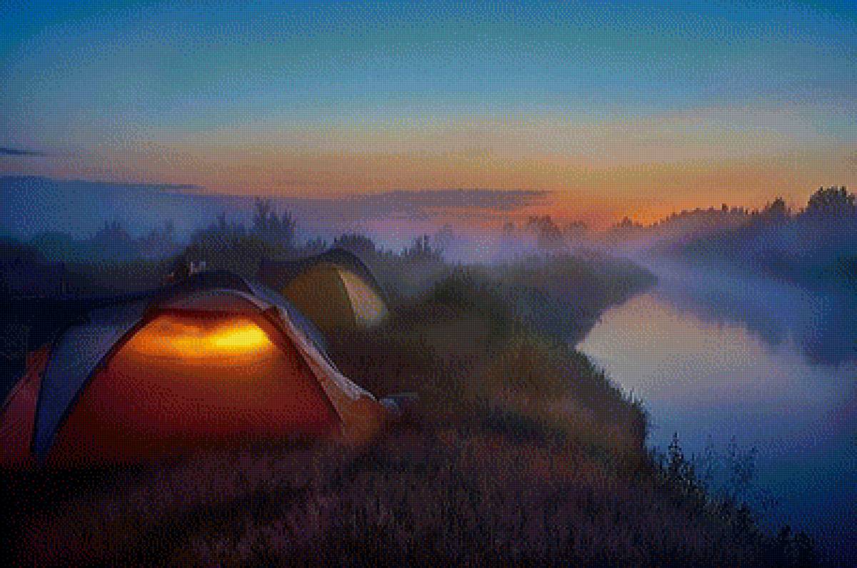 Утренний туман - пейзаж, туман, природа, поход, романтика, утро - предпросмотр