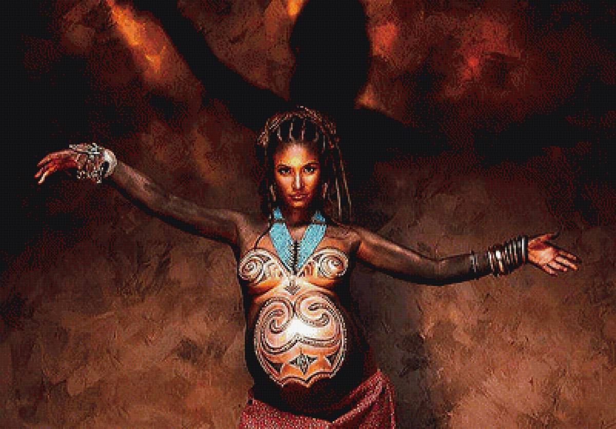 Берегиня - берегиня, девушка, женщина, танец, тень, беременность - предпросмотр