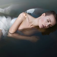 Схема вышивки «Девушка в воде»