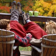 Схема вышивки «Пара на балконе»