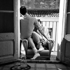 Схема вышивки «Пара на балконе2»