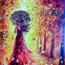 Схема вышивки «Autumn Girl.»