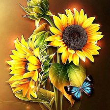 Схема вышивки «подсолнухи»