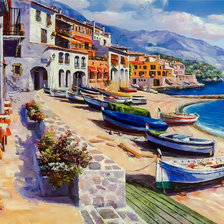 Схема вышивки «Calella de Palafrugell. Girona (Catalonia).»