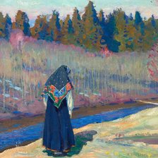 Схема вышивки «Россия Нестеров Одинокая»