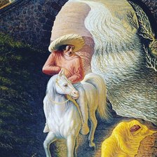 Схема вышивки «Старик и встадник»