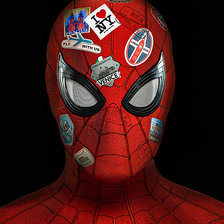 Схема вышивки «Человек-паук»