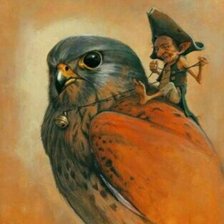 Схема вышивки «Птица и троль»