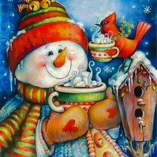 Cute Christmas Snowman.