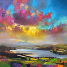 Схема вышивки «Яркий пейзаж импрессионизм»