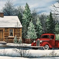 Схема вышивки «зима»