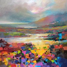 Схема вышивки «Яркий пейзаж импрессионизм»