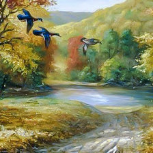 Схема вышивки «Forest Mural.»