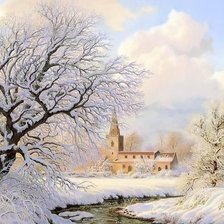 Схема вышивки «зима»