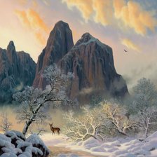 зима в горах