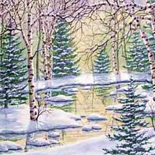 Схема вышивки «зимнее утро»