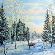 Схема вышивки «зима»