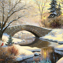 Схема вышивки «Зима в старом парке»