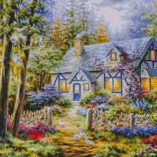 Схема вышивки «House in the Forest.»